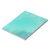 ターコイズ水彩メモ帳 ノートパッド (回転)