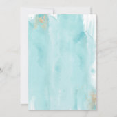 ターコイズ水彩招待状 招待状 (裏面)