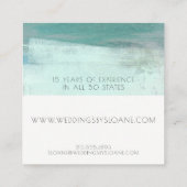 ターコイズ水彩洗浄名刺 スクエア名刺 (裏面)