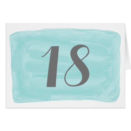 ターコイズ水彩表番号カード (正面横)