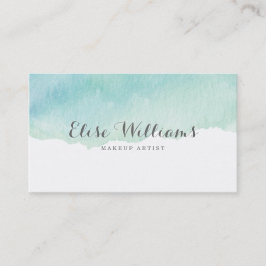 ターコイズ水彩 名刺 (正面)