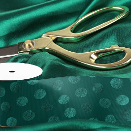 ターコイズ水玉模様モダンとクリエレガントスマス グログランリボン