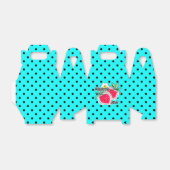 ターコイズ水玉模様背景 フェイバーボックス (折り畳みなし)