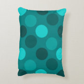 ターコイズ水玉模様 アクセントクッション (裏面(縦))