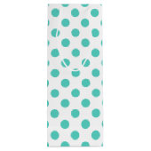 ターコイズ水玉模様 ワインギフトバッグ (裏面)