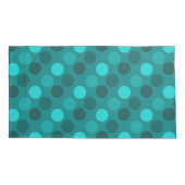 ターコイズ水玉模様 枕カバー (裏面)