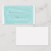 ターコイズ水結婚色座席表 プレイスカード (正面/裏面)