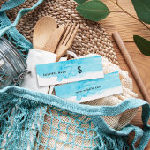 ターコイズ水色スプラッシュホワイトモダン価格ラベル