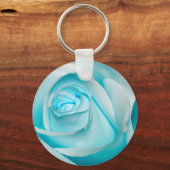 ターコイズ氷バラ キーホルダー (正面)