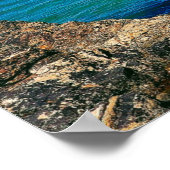 ターコイズ波とサーフ、ペランポルト、コーンウォール ポスター (角)