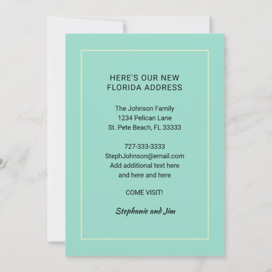 ターコイズ波オンショアビーチO'Clock移動 案内状 (裏面)