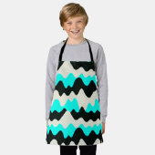 ターコイズ波 エプロン (着用した状態)