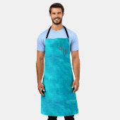 ターコイズ波 エプロン (着用した状態)