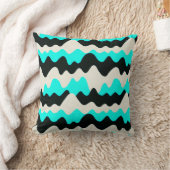 ターコイズ波 クッション (ブランケット)