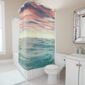 ターコイズ波 シャワーカーテン (インサイチュ)