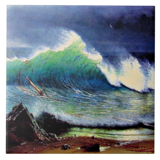 ターコイズ海の岸 タイル (正面)