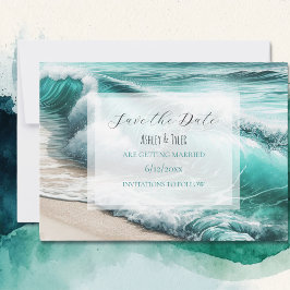 ターコイズ海ウェディング日付を保存 セーブザデート