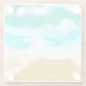 ターコイズ海ウェーブシーサイドコースト ガラスコースター (裏面)