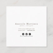 ターコイズ海サンディビーチハンドメイドジュエリー スクエア名刺 (裏面)