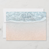 ターコイズ海サンディビーチハンドメイドジュエリー ノートカード (正面)