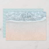 ターコイズ海サンディビーチハンドメイドジュエリー ノートカード (正面/裏面)