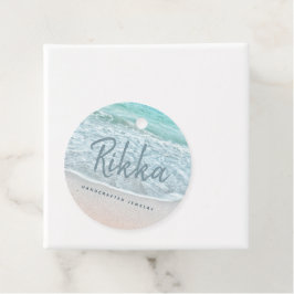 ターコイズ海サンディビーチハンドメイドジュエリー フェイバータグ