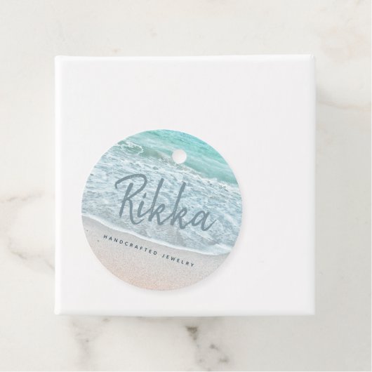 ターコイズ海サンディビーチハンドメイドジュエリー フェイバータグ (インサイチュ)