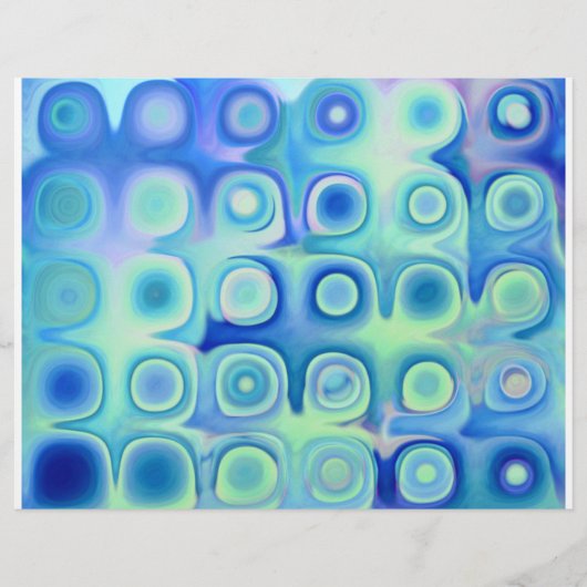 ターコイズ海ヒュース – スクラップブック紙レターヘッド (正面)