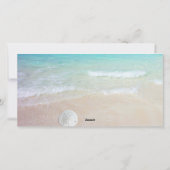 ターコイズ海ビーチクリスマスフォトカード シーズンカード (裏面)