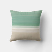 ターコイズ海ビーチモノグラム装飾用クッション クッション (裏面)