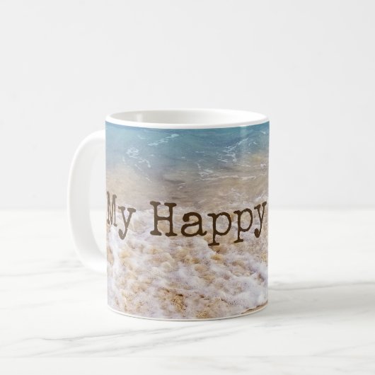 ターコイズ海ビーチ コーヒーマグカップ (正面左)
