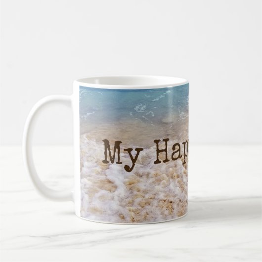 ターコイズ海ビーチ コーヒーマグカップ (左)