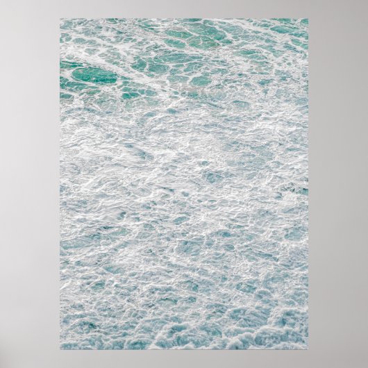 ターコイズ海フォーム – 明るい沿岸水の写真 ポスター (正面)