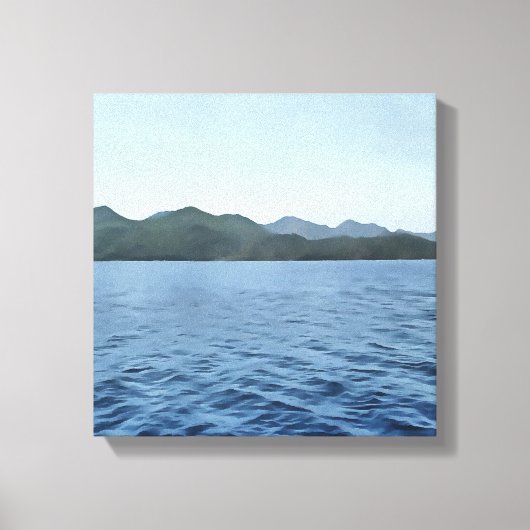 ターコイズ海岸の絵画船員 キャンバスプリント (正面)