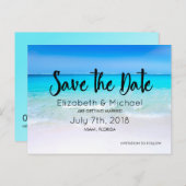 ターコイズ海標準を持つ熱帯結婚ビーチ 案内ポストカード (正面/裏面)