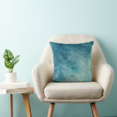 ターコイズ海水彩抽象芸術装飾用クッション クッション (椅子)
