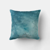 ターコイズ海水彩抽象芸術装飾用クッション クッション (裏面)