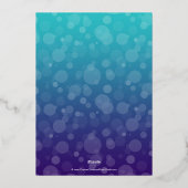 ターコイズ海泡メリークリスマスフォトフォイル 箔シーズンカード (裏面)