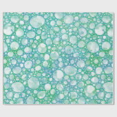 ターコイズ海泡包紙 |海バブル ラッピングペーパー (フラット)