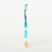 ターコイズ海波が砂のiPhone Casに当たる Samsung Galaxyケース (左側)