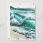 ターコイズ海波沿岸結婚ーズ 招待状 (裏面)