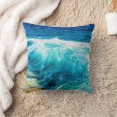 ターコイズ海波 クッション (ブランケット)