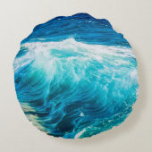 ターコイズ海波 ラウンドクッション (裏面)