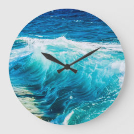 ターコイズ海波 ラージ壁時計