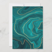 ターコイズ液体大理石サンキューカード サンキューカード (裏面)