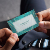 ターコイズ液大理石テクスチャ 名刺