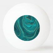 ターコイズ液大理石背景 卓球ボール (裏面)