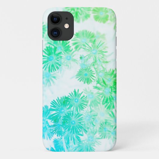 ターコイズ淡い色のパステルワイルドフラワーズiPhone 11ケース Case-Mate iPhoneケース (裏面)