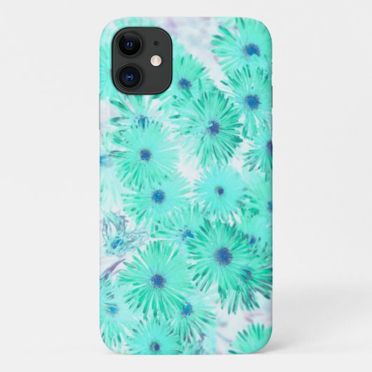 ターコイズ淡い色のパステルワイルドフラワーズiPhone 11ケース Case-Mate iPhoneケース (裏面)
