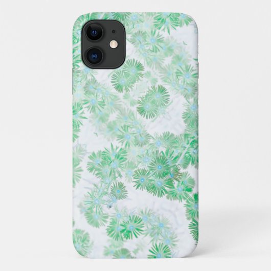 ターコイズ淡い色のパステルワイルドフラワーズiPhone 11ケース Case-Mate iPhoneケース (裏面)